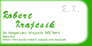 robert krajcsik business card